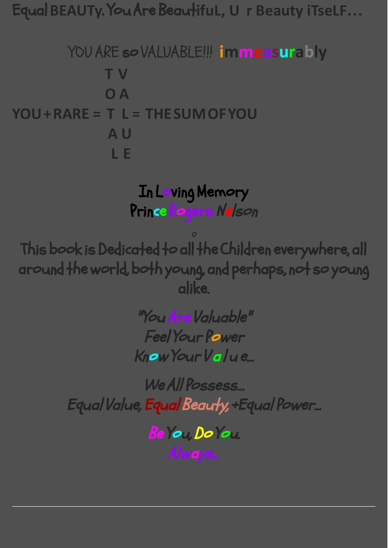 Page 4 of 3 Steps 2, The Value Of You