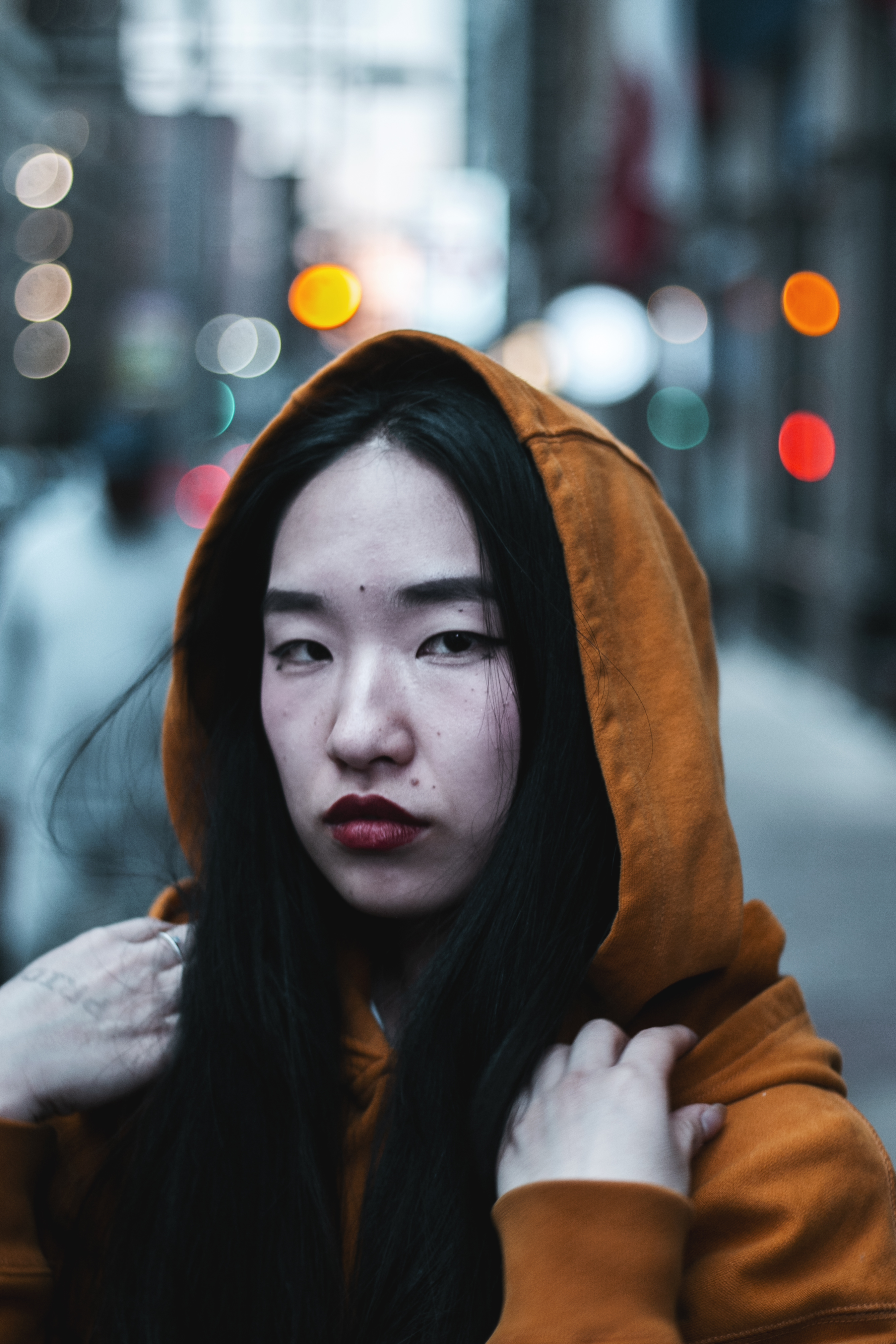 Woman in Hoodie